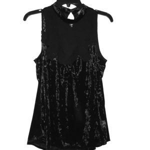 Black dressy velvet top